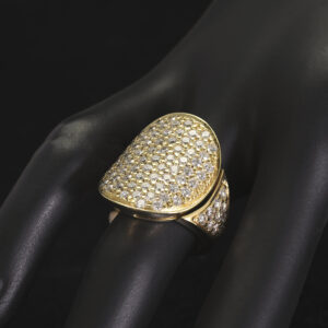 18ct Yellow Gold 2.50ct Diamond Panel Ring