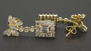 18ct Yellow Gold 2.00ct Diamond Butterfly Drop Earrings