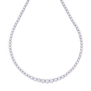 18ct White Gold 2.70ct Graduated Diamond Tennis Necklace