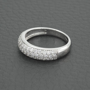 18ct White Gold 0.50ct Diamond Half Eternity Ring