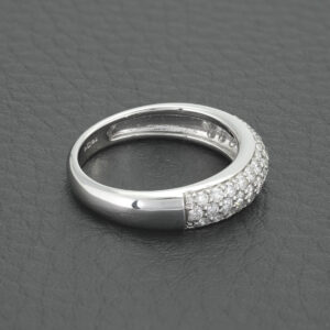 18ct White Gold 0.50ct Diamond Half Eternity Ring
