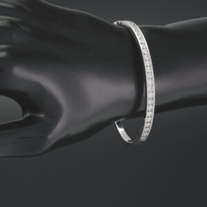 9ct White Gold 2.00ct Diamond Bangle