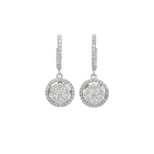 18ct White Gold 1.60ct Diamond Drop Earrings