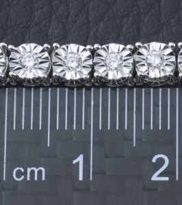 18ct White Gold 4.29ct Diamond Tennis Necklace 17.5&#8243; 5mm