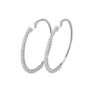 18ct White Gold 1.30ct Diamond Hoop Earrings