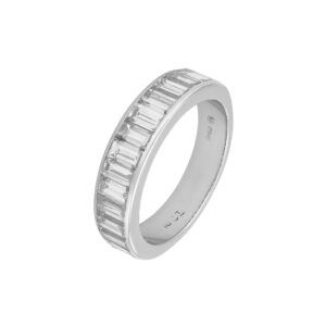 18ct White Gold 1.50ct Baguette Diamond Half Eternity Ring