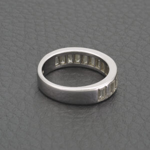 18ct White Gold 1.50ct Baguette Diamond Half Eternity Ring