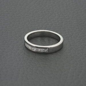 Platinum 0.40ct Diamond Half Eternity Ring