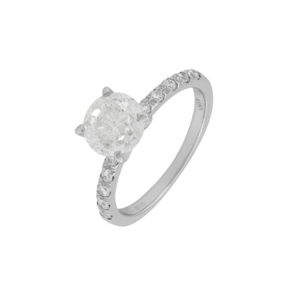 14ct White Gold 1.35ct Yellow Diamond Ring