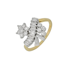 18ct Yellow Gold 0.55ct Diamond Sun And Stars Ring