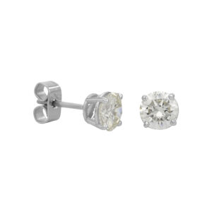 18ct White Gold 1.10 Diamond Solitaire Earrings