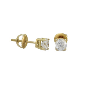 18ct Yellow Gold 0.90ct Diamond Stud Earrings