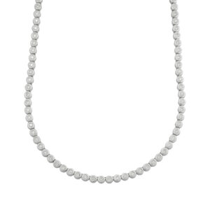 18ct White Gold 2.56ct Diamond Tennis Necklace 16.5&#8243;