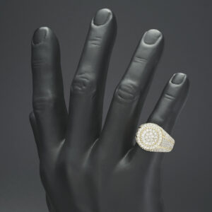 14ct Yellow Gold 2.22ct Diamond Signet Ring