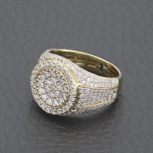 14ct Yellow Gold 2.22ct Diamond Signet Ring