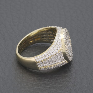 14ct Yellow Gold 2.22ct Diamond Signet Ring