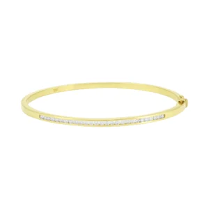 18ct Yellow Gold 0.50ct Diamond Bangle