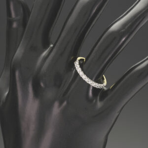 18ct Yellow And White Gold 0.33ct Diamond Half Eternity Ring