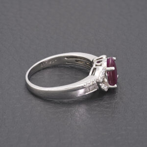 18ct White Gold 1.85ct Ruby 0.31ct Diamond Ring