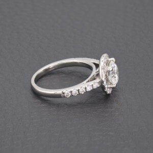 Platinum 1.35ct Diamond Halo Ring