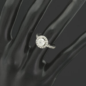 Platinum 1.35ct Diamond Halo Ring