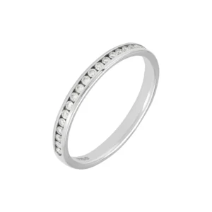 Platinum 0.10ct Diamond Half Eternity Ring