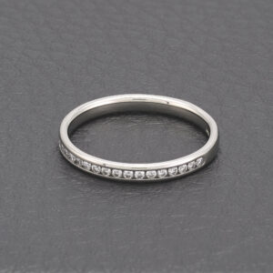 Platinum 0.10ct Diamond Half Eternity Ring