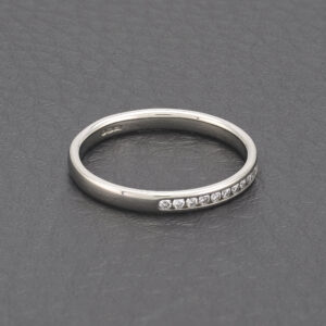Platinum 0.10ct Diamond Half Eternity Ring
