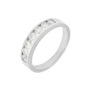 18ct White Gold 0.70ct Diamond Half Eternity Ring