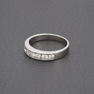 18ct White Gold 0.70ct Diamond Half Eternity Ring