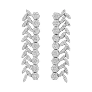 18ct White Gold 1.80ct Diamond Drop Earrings