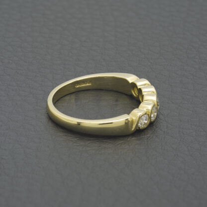 18ct Yellow Gold 0.50ct Diamond 5 Stone Ring - Image 2