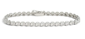 18ct White Gold 0.50ct Diamond Tennis Bracelet 7&#8243; 5mm