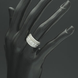 18ct White Gold 1.00ct 5 Row Diamond Ring