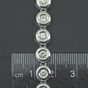 18ct White Gold 3.00ct Diamond Tennis Necklace 14.5&#8243; 8mm