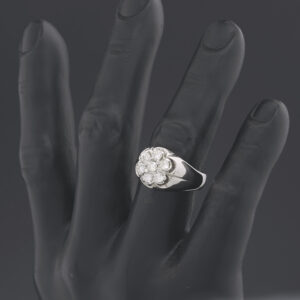 14ct White Gold 0.75ct Diamond Cluster Ring