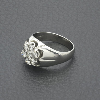 14ct White Gold 0.75ct Diamond Cluster Ring - Image 3