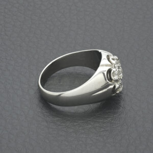 14ct White Gold 0.75ct Diamond Cluster Ring
