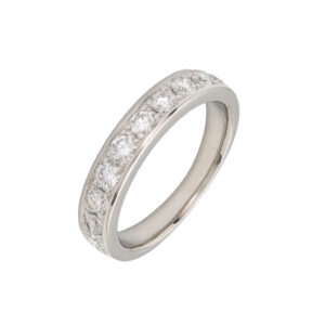 Platinum 0.75ct Diamond Half Eternity Ring