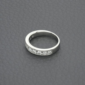 Platinum 0.75ct Diamond Half Eternity Ring