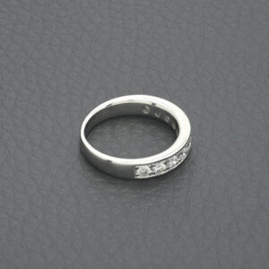 Platinum 0.75ct Diamond Half Eternity Ring
