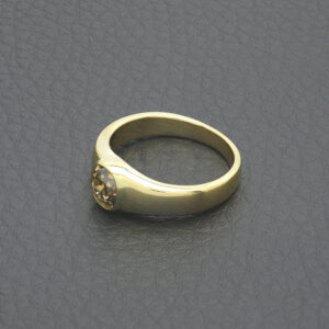 18ct Yellow Gold 1.10ct Chocolate Diamond Solitaire Ring