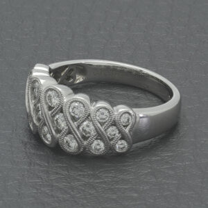 14ct White Gold 0.80ct Diamond Infinity Ring