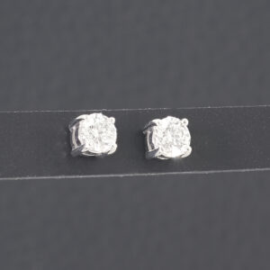 18ct White Gold 0.70ct Diamond Solitaire Stud Earrings