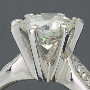 Platinum 1.01ct Diamond Set Shoulder Ring
