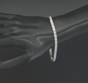 18ct White Gold 5.32ct Diamond Bracelet 7.5&#8243; 2mm