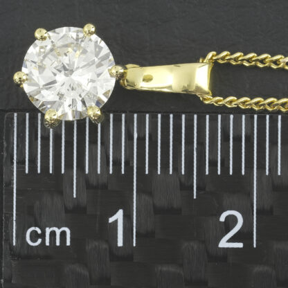 18ct Yellow Gold 1.60ct Diamond Necklace - Image 3