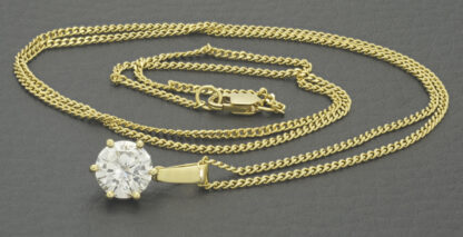 18ct Yellow Gold 1.60ct Diamond Necklace - Image 2
