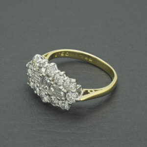 18ct Yellow Gold 1.52ct Diamond Boat Ring