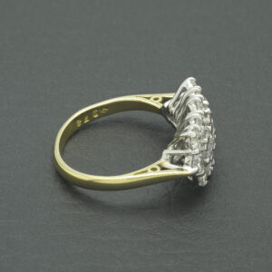 18ct Yellow Gold 1.52ct Diamond Boat Ring
